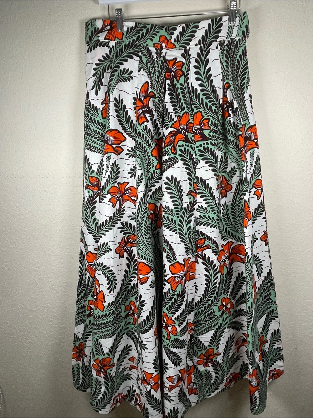 Francis + Benedict African Wax Print Floral Maxi Skirt Size M Pockets Togo
